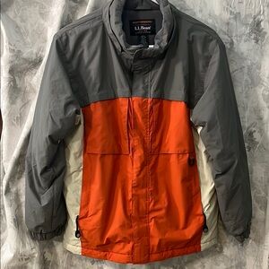 L. L. Bean youth L (14-16) winter jacket orange gray tan perfect condition